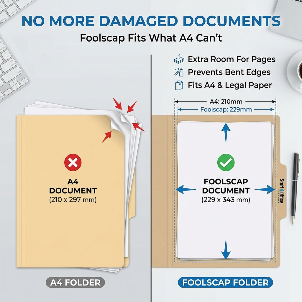 Manilla Economy Foolscap Square Cut Folders