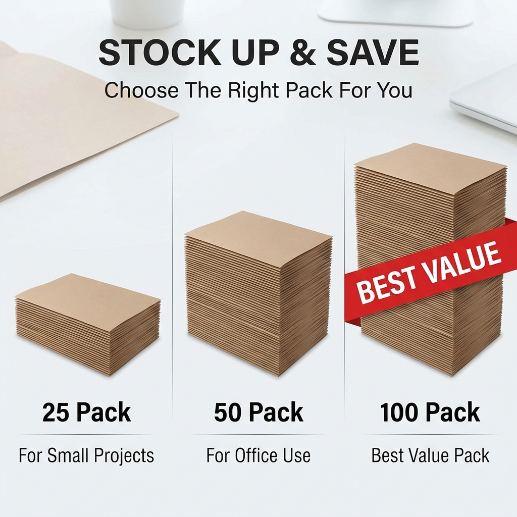 Manilla Economy Foolscap Square Cut Folders