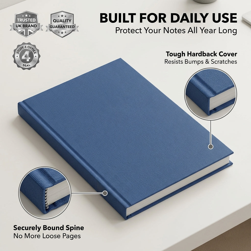 A4 Hardback Notebook - Feint Ruled