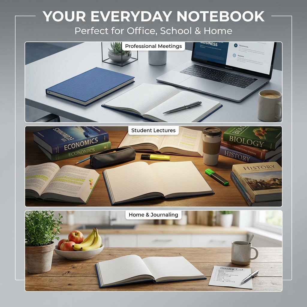 A4 Hardback Notebook - Feint Ruled